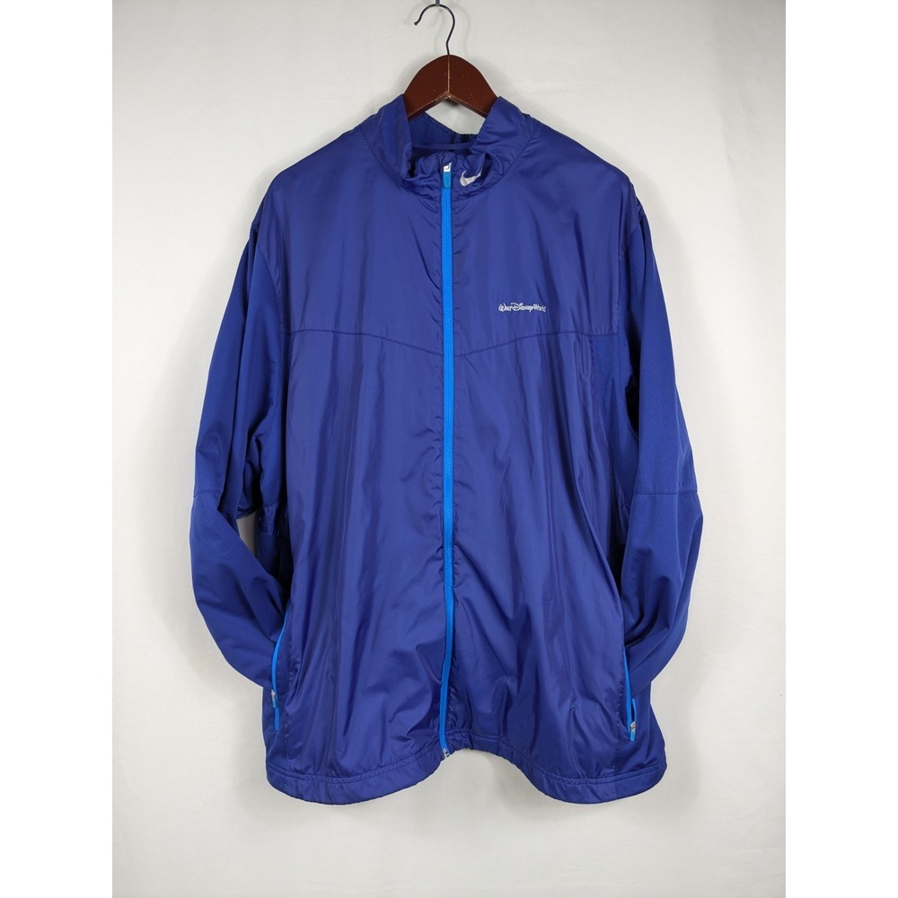 Nike Golf Walt Disney World Parks Mens 2XL Windbreaker Jacket Full Zip Blue 2886